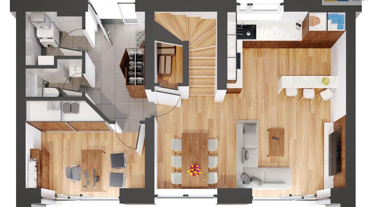 Vizualizace půdorys 1.NP